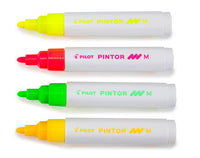 Pilot Pintor Markers, Neon (Red, Yellow, Green & Apricot)