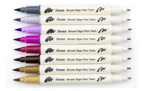 Pentel Brush Sign Pen Twin Tip Markers