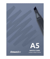 ScrawlrBox Smooth White A5 Card, 250gsm, 10 Sheets