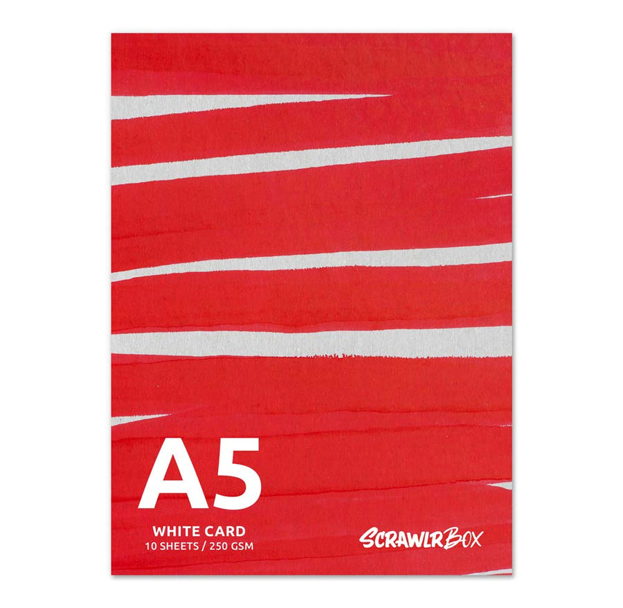 ScrawlrBox A5 White Card, 250gsm 10 Sheets