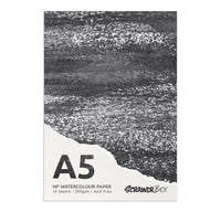 ScrawlrBox Hot-Pressed Watercolour Paper Pad, 200gsm, A5, 10 Sheets
