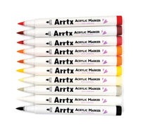 Arrtx Paint Markers, Brush Tip, 10 Marker Set