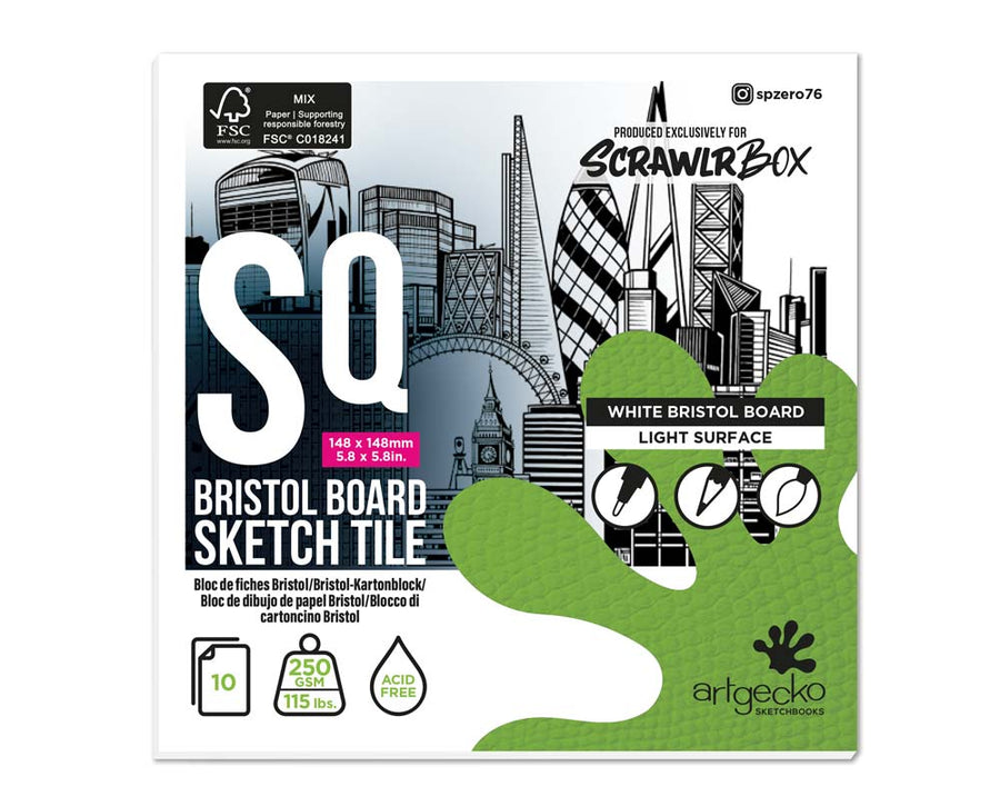 Art Gecko SQ Bristol Board Pad