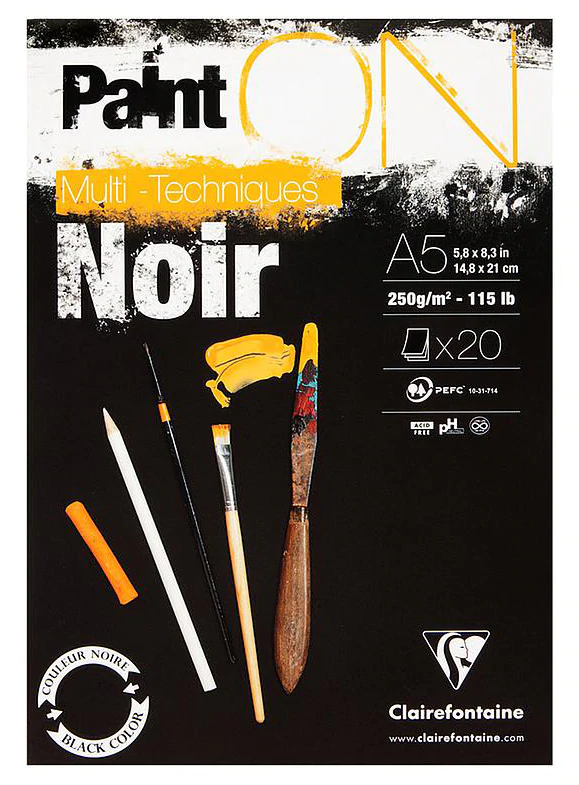 Clairefontaine PaintOn Black Pad