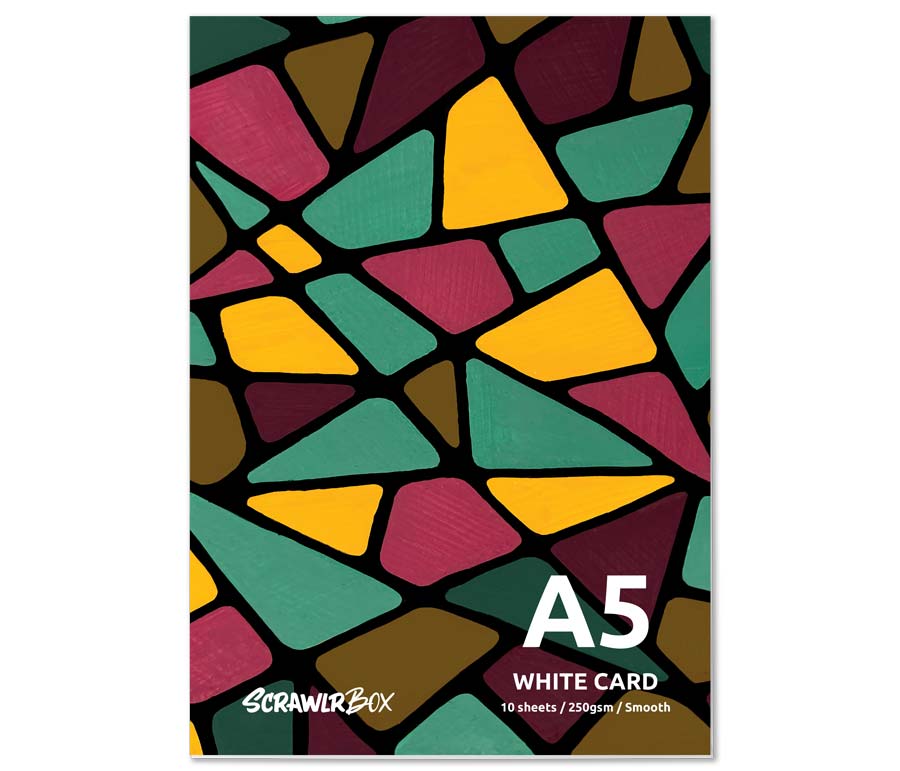 ScrawlrBox A5 Pad 250gsm White Card 10 Sheets