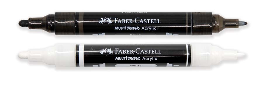 Faber-Castell Multi Mark Acrylic Markers, Dual Ended, Set of 2