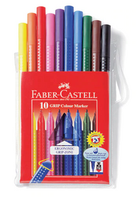 Faber-Castell Grip Colour Markers (Set of 10)