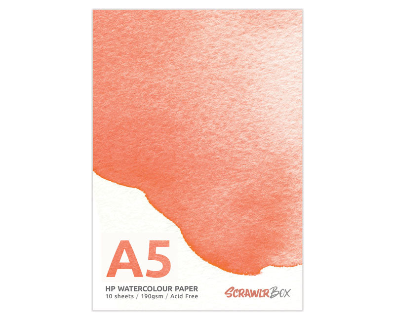 West Hot Pressed Watercolour Paper Pad, A5, 10 Sheets