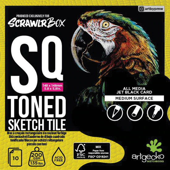 Art Gecko Black Square Pad