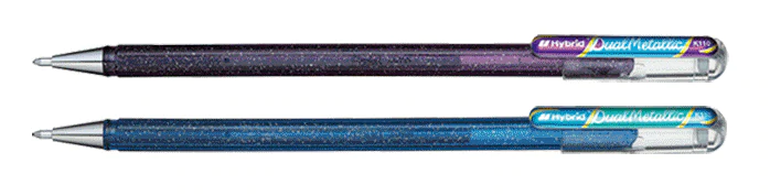 Pentel Hybrid Dual Metallic Gel Pens