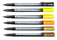Pentel Pointliner Colour Fineliners (6)