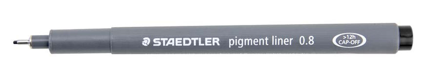 Staedtler 308 Pigment Liner Pen, Black, 0.8