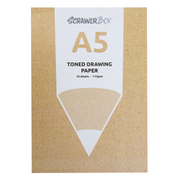 A5 Toned Drawing Paper Pad, 115gsm, 10 sheets