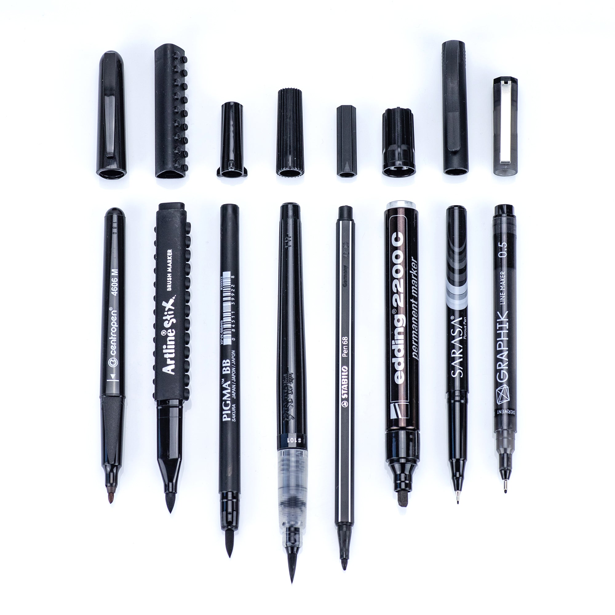 STABILO Pen 68 Brush Marker, Black : Everything Else 